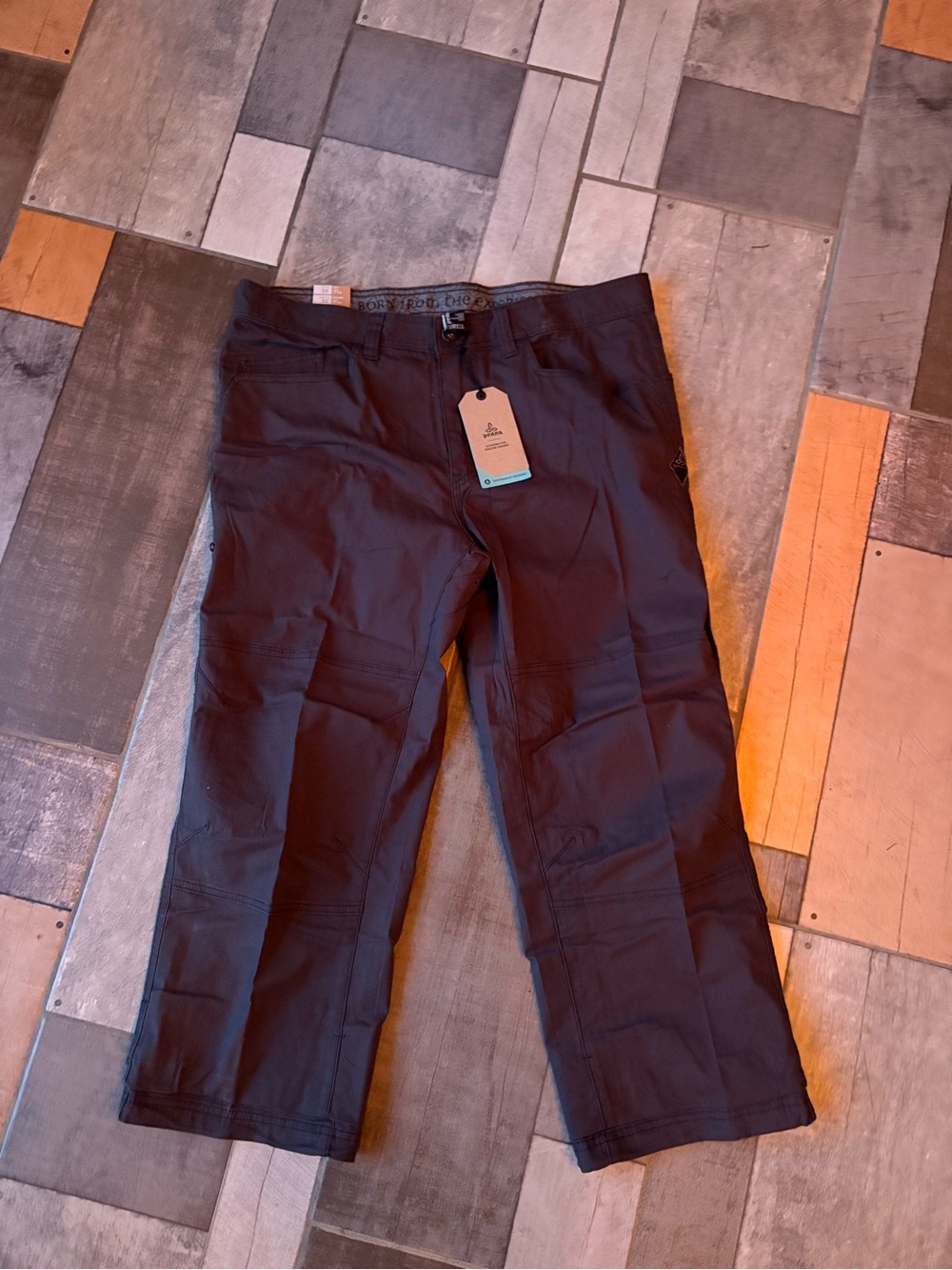 Prana Men's Dark Brown Cargo Pants with Utility Pockets